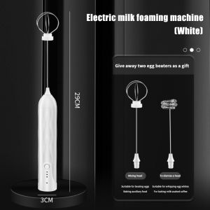 USB Rechargeable Electric Milk Frother Multi-Functional Automatic Beaters Cream Mixer Handheld 3-Speed Foam Maker Coffee Frother Foamer Whisk Mixer Stirrer Egg Beater Mixer For Coffee Shop Eggs Stiring Kitchen Tools