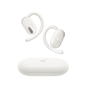 Soundcore V20i by Anker Open-Ear Headphones Adjustable Ear Hooks Ultra-Comfort Snug Fit Punchy Bass Clear Calls IP55 LED Lights 36H Playtime Bluetooth 5.4 Earbuds Multipoint Connection A3876