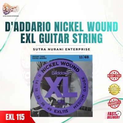 TALI GITAR ELEKTRIK DADDARIO XL NICKEL WOUND EXL110 & EXL120
