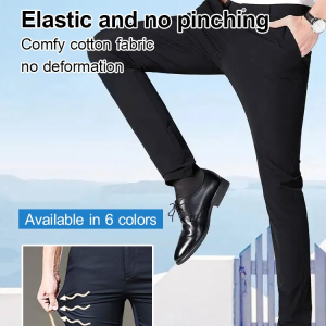 【🔥🔥Hot Sell】High Elastic Quick Dry Ice Silk Pants Mens Trousers Tie-Up Pants