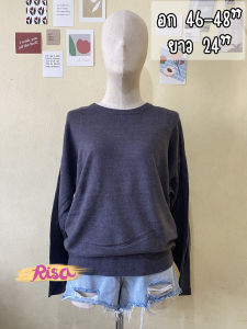 งานญี่ปุ่นนำเข้าแขนยาว สีดำเทา แบรนด์GUญี่ปุ่นแท้ ผ้านิ่มใส่สบาย