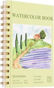 2-Packs 5"x7.5"Spiral Watercolor Paper Pad - 30 Sheets 140lb/300g Acid-Free Artist Paper Tear-Line Perforated Pages for Framing & Mixed Media Watercolor Art Journaling (AdultsBeginners Travel)