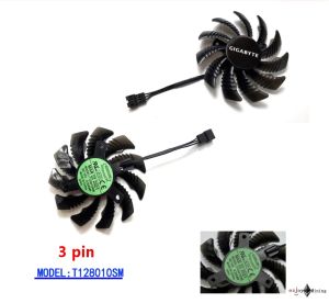 พัดลมการ์ดจอ Gigabyte GTX 970/GV-N970WF3OC-4GD graphics card cooling fan T128010SM/PLD08010S12H