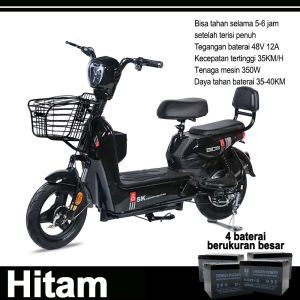 jioyang NEW Sepeda listrik sepeda dewasa skuter listrik mesin 350W jarak tempuh hingga 65 km lampu LED yang indah baterai 48V/12A