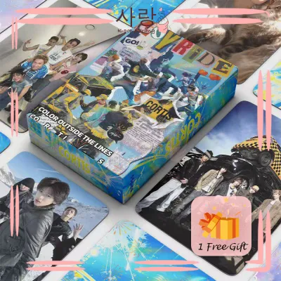 55pcs CORTIS《2026 SEASONS GREETINGS - JOYRIDE》Blue White Colourful LOMO Card Set with FREE GIFT Collection Kpop Ahn Keon Ho James Kim Ju-hoon Martin Seonghyeon Photocard Kad Foto