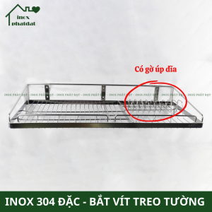 Kệ chén 1 tầng treo tường Inox 304 PHÁT ĐẠT (nhiều size) rổ úp chén giá để bát kệ đựng bát dĩa (SP114)