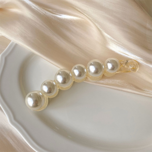 Banana Clip Vertical Clip Ponytail Hair Clips Pearl Acrylic Korean Temperament Hair Clip Large Hair Accessories