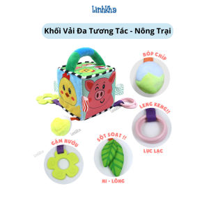 Khối Vải Luyện Kỹ Năng PiPoVietnam - 3 Chủ đề (Nông Trại SV Biển Rừng Xanh) - Có Lục lạc Kêu Lăng Keng Cho Bé