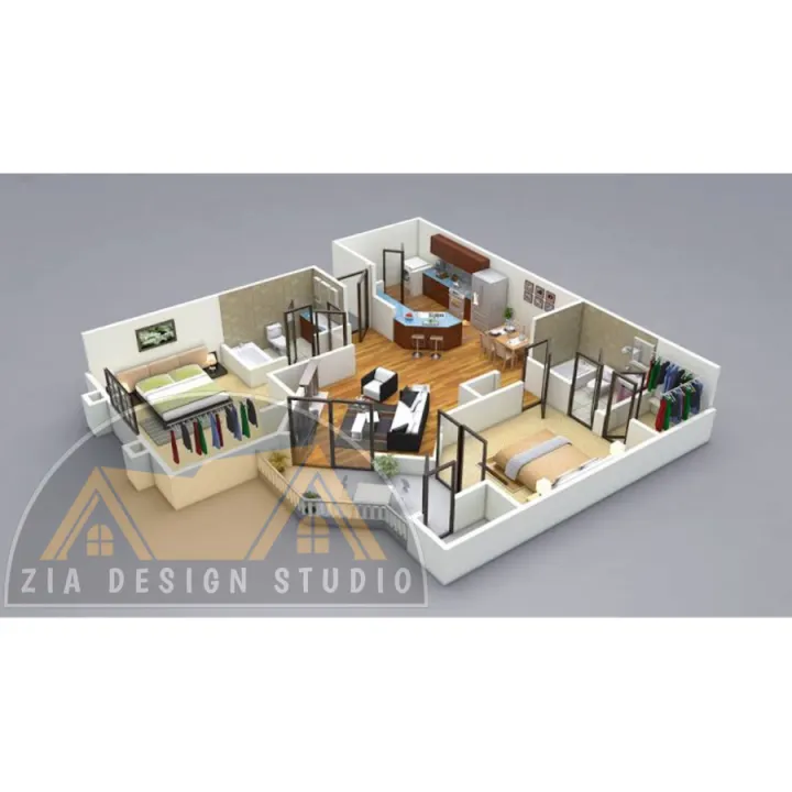Jasa Desain Interior | Rendering 3D | Realistic 3D | Layout Furniture ...