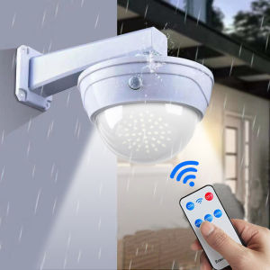 Smart Solar Light Motion Sensor Security Dummy Camera Wireless Security light IP65 Waterproof Lamp 3 Mode For Home Garden Office Shop Garage
