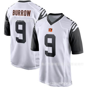 NFL เสื้อบอลมะกอกเสือ9สีดำสีส้ม bengals Joe burrow JERSEY