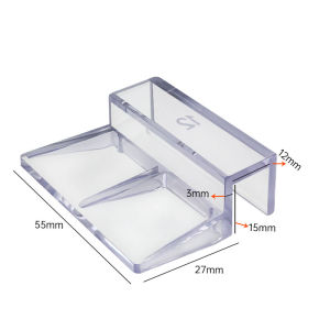 Giá Đỡ Nắp Bể Kính Acrylic siêu trong - Miếng đỡ nắp Hồ cá (kẹp kính 6mm 8mm 10mm 12mm)