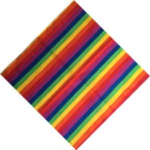 Rainbow Stripes Bandanas Novelty Motorcycle Face Mask Square Scarf Headwear Handkerchief Cowboy Wraps for Men Women