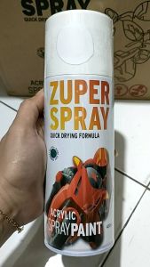 Pilox Pilok Zuper Spray Paint Black Hitam Glossy Mengkilap 39 400cc Cat Semprot Zuper Acrylic Ukuran Besar 400 cc Quick Drying Formula /Cepat Kering