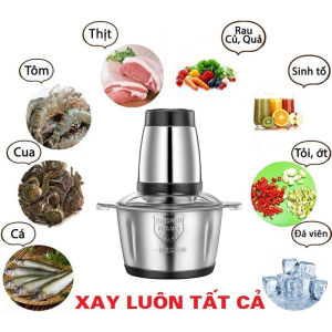 Máy Xay Thịt Đa Năng Nhật Bản inox 304 Công Suất 250w 4 Lưỡi Dao Thép Máy Xay Thực Phẩm Tôm Cua Cá Thịt Máy Xay Gia Vị Tỏi Ớt Hành Nghệ..Máy Xay Đa Năng Dung Tích 2 Lít Dễ Dàng Vệ SInh Bảo Quản Bảo Hành 1 Năm
