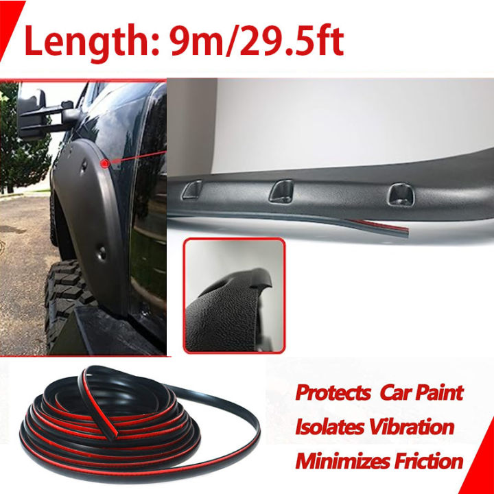 Universal 9m29.5ft Car Truck Wheel Fender Flares Edge Trim Welting