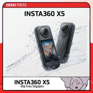 Insta360 X5 8K 360° Action Camera with Replaceable Lens & AI Low-Light – Waterproof Vlogging Cam (Singapore Stock) Orient Photo