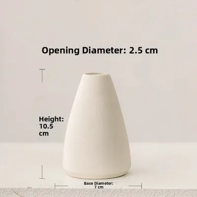 White Nordic Small Flower Vase Simple Home Living Room Wine Cabinet Flower Decoration Tabletop Ornament Miniature Ceramic Flower Pot ☀0414x