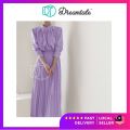 Dreamtale Adeena Muslimah Wear Dress Muslimah Pleated Dress Classy Dress Abaya Dress Muslim Dress Baju Wanita WCO160. 