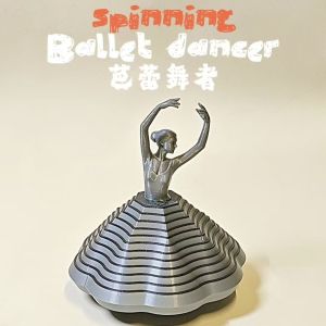 3d Printed New Light Luxury Style Carrot Tower Rotating Ballet Girl Ornament for Bedroom Office Desk and Home Decoration