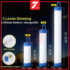 50W 80W Led Light Tube T5 USB Rechargeable Magnetic Portable Emergency Camping outdoor light