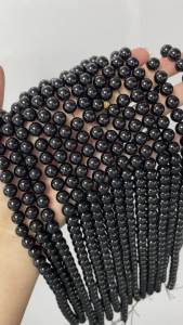Natural Nice Quality Black Tourmaline Loose Round Beads 8.5mm