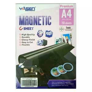 YASEN Magnetic Sheets A4 Size/4R Size 1mm/0.8mm/0.5mm (10PCS) Plain or with Adhesive For Ref Magnet Sheet for DIY Photo Souvenir Refrigerator Craft