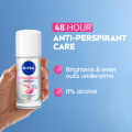 NIVEA Deodorant Extra Brightening Serum Antiperspirant Roll-On with Vitamin C, 40ml. 