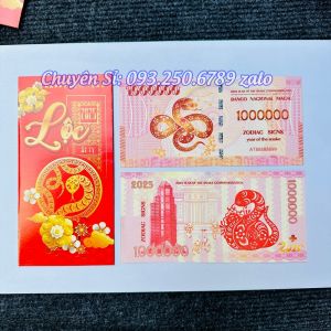⭐TẾT 2025 ⭐ [GIÁ RẺ]  Tiền Hình Con Rắn 1 Triệu Lưu Niệm Lì Xì Tết 2025 - TẶNG KÈM BAO LÌ XÌ