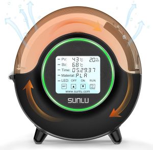 [with Fan] SUNLU 3D Printer Filament Dryer S2 Filament Storage Dehydrator for 3D Printing Built-in Fan Dryer S2 for PLA Nylon PA ABS PETG 1.75 2.85 3.00mm Black