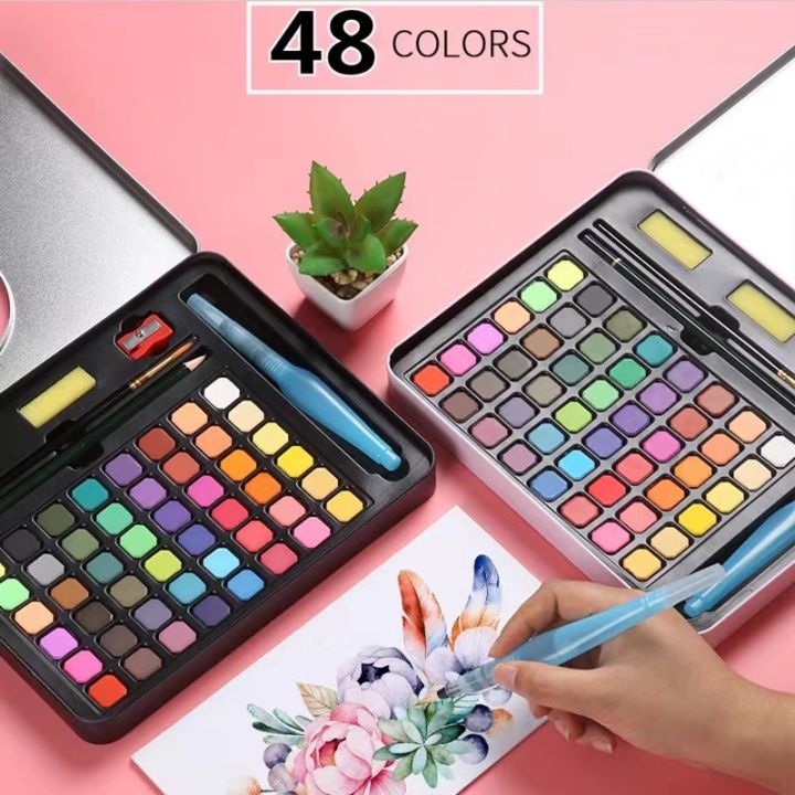 Empty Tin Watercolor Paint Box - Palette Case For 12/24/48 Color Pans, Artist & Student Use - View #5