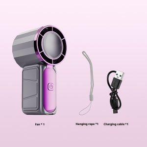 Seamital Mini Xách Tay Fan Air Turbo Công Nghệ 5 Bánh Gió Có Thể Điều Chỉnh Quạt cầm tay Màn hình LED Siêu USB yên tĩnh Có Thể Sạc Lại Quạt bỏ túi