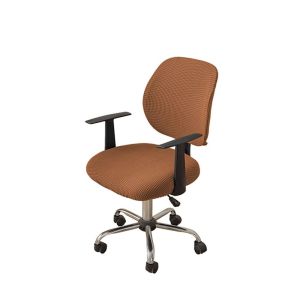 FOUNDTWO Solid Color Computer Split Seat Cover Corn Thicken Computer Chair Covers Universal Washable Seat Protector for Home