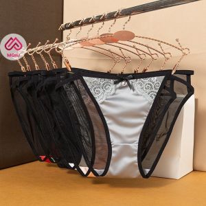 MQIU - Celana Dalam Wanita Brokat Renda Transparan Seksi Lingerie Tali Samping