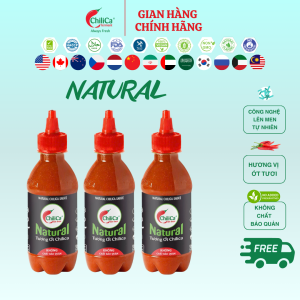 Bộ 3 Natural Tương Ớt ChiliCa 255g - Lên Men Tự Nhiên Không Chất Bảo Quản Không Chất Điều Vị Không Hương Liệu