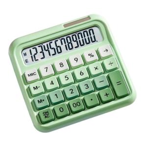 Portable 12 Digit Calculator Flexible Key panel Large Screen Memory Function 15° Inclined Solar power Auto Charging For Office School Finance