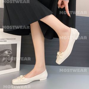 Mostwear Casual Retro Square-Toe Sandals With Bow And Anti-Slip Design For Womens Footwear (+1 upsize bigger)