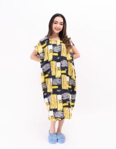 AQILA - BUSUI DASTER BIBAWAH LUTUT ATAS SEMATA KAKI | Daster Panjang Semata kaki Busui LONG Kekinian