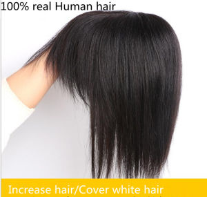 TSE wig piece Black Hair replacement Covering top white hair lady invisible top wigs piece natural 20cm/25cm/30cm Length RW24/RW21/RW22