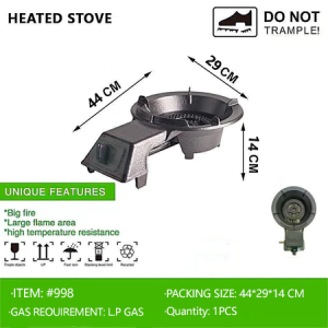Heavy Duty Single Burner Cast Iron Automatic Ignition Gas Stove Low Pressure WSGSCI-21A/31A