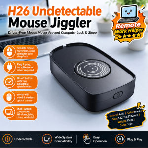 Undetectable Mouse Jiggler with Button Automatic Mouse Movement Simulator Wired Wireless Mouse Compatible for Computer Awakening for Keeps PC Active [UEB Vodool]