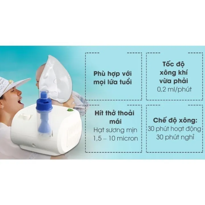 Máy Xông Khí Dung Mũi Họng Biohealth NEB EASY | (Úc), Bảo Hành 3 Năm Chính Hãng -VT0548 - Y Tế Vạn Thành