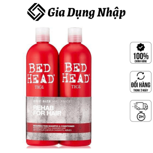 Dầu Gội Xả TiGi Bed Head 750ML Với Dau Goi Tigi Đỏ Cho Tóc Hư Tổn Màu Tím Cho Tóc Dầu Bết Xanh Dương Tóc Rụng Nhập Mỹ Hàng Chính Hãng