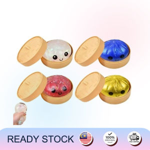 Dumpling Squishy ToySlow Rising Soft Squeeze Ball with Cute Expressions Sensory FidgetCute Bao Bun Fidget Toy