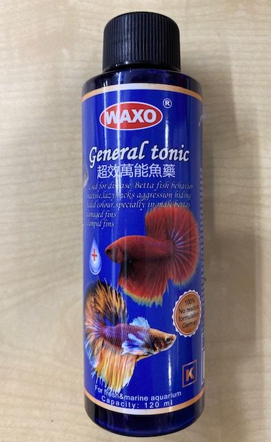 Waxo General Tonic 120ml Treatment For Inactive Betta Fish