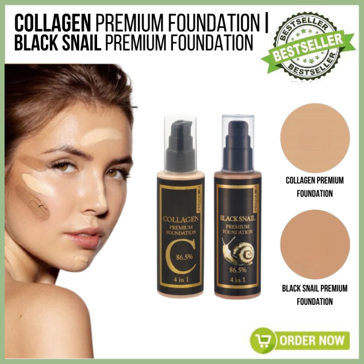 BEST SELLING BLACK SNAIL Premium Foundation 86.5 SPF 30PA 4in1