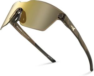 KastKing Tarkio Polarized Fishing Sunglasses Large Single PC Lenses Rimless Wrap Design UV400 Protection Sports Sunglasses