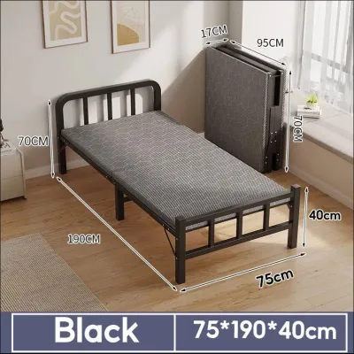 NipaHaven Metal Folding Bed Home Living House Portable Foldable Bed Save Space For Dormitory Rooms Folding Bed