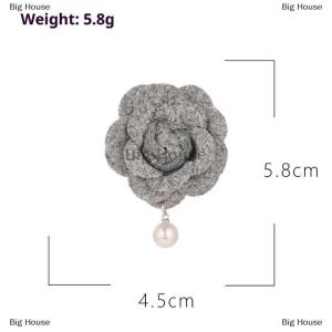 [COD] Big House เข็มกลัดดอกคาเมลเลียสีดำย้อนยุค1ชิ้นเข็มกลัดไข่มุกเทียมกลิ่นหอมขนาดเล็กสไตล์ฝรั่งเศสสำหรับผู้หญิงเครื่องประดับแฟชั่น