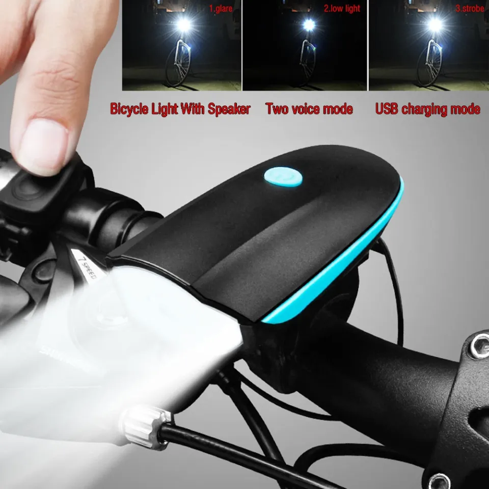 TONG S Battery Operated Bicycle Bike Horn with Lights color may vary